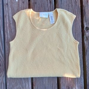 Liz Claiborne pastel yellow sweater vest